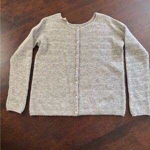 Sezane Gray Cardigan Sweater